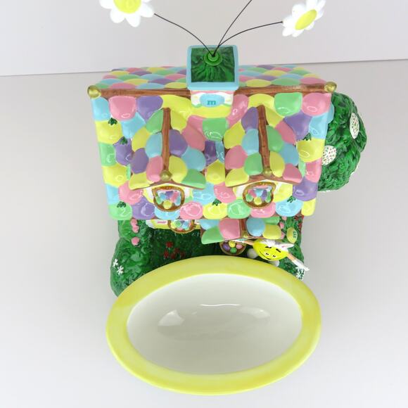 Dept 56 M&M's Easter Bunny Lighted House and Candy Dish Ceramic Easter Decor - Picture 7 of 14